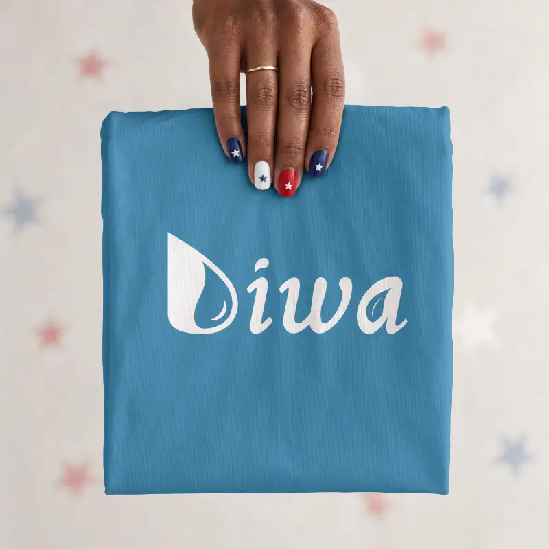 The Diwa mark applied to a garment.